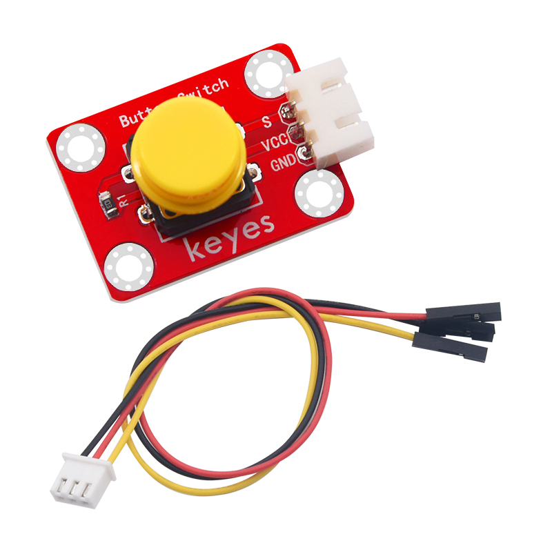 Keyes电子积木大按键轻触开关按钮模块兼容Arduino micro bit环保 防反插接口 配3P线