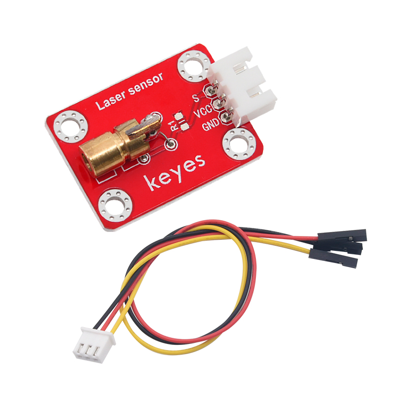 Keyes 激光头传感器模块兼容Arduino microbit环保 防反插白色端子 配3P线
