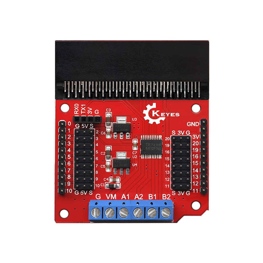 keyes micro bit 电机驱动扩展板 红色环保