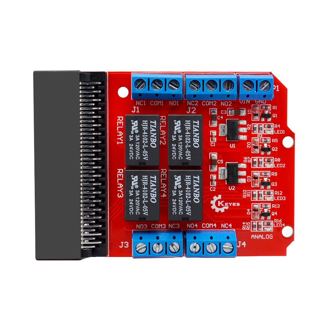 keyes micro bit 继电器扩展板 红色环保