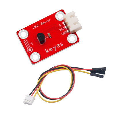 keyes brick LM35温度传感器(焊盘孔) 防反插白色端子 配3P线